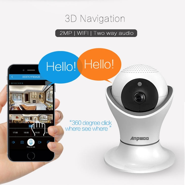 Telecamera IP WiFi Anpwoo Hercules 1080P HD con visione notturna