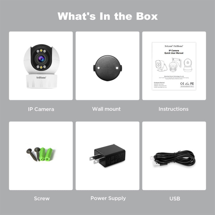 SriHome SH046 Telecamera di sicurezza wireless FHD 4MP