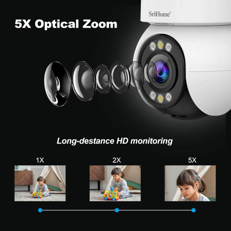 SriHome SH046 Telecamera di sicurezza wireless FHD 4MP