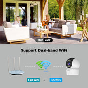 SriHome SH046 Sistema di telecamere di sicurezza domestica wireless FHD da 4,0 milioni di pixel a basso consumo energetico, SH046