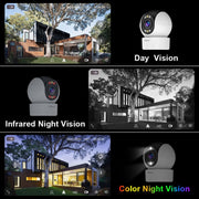 SriHome SH046 Sistema di telecamere di sicurezza domestica wireless FHD da 4,0 milioni di pixel a basso consumo energetico, SH046