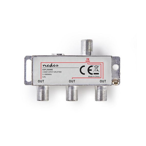 Splitter F CATV | Attenuazione Max. 6,8 dB | 5-1000 MHz | 3 Uscite