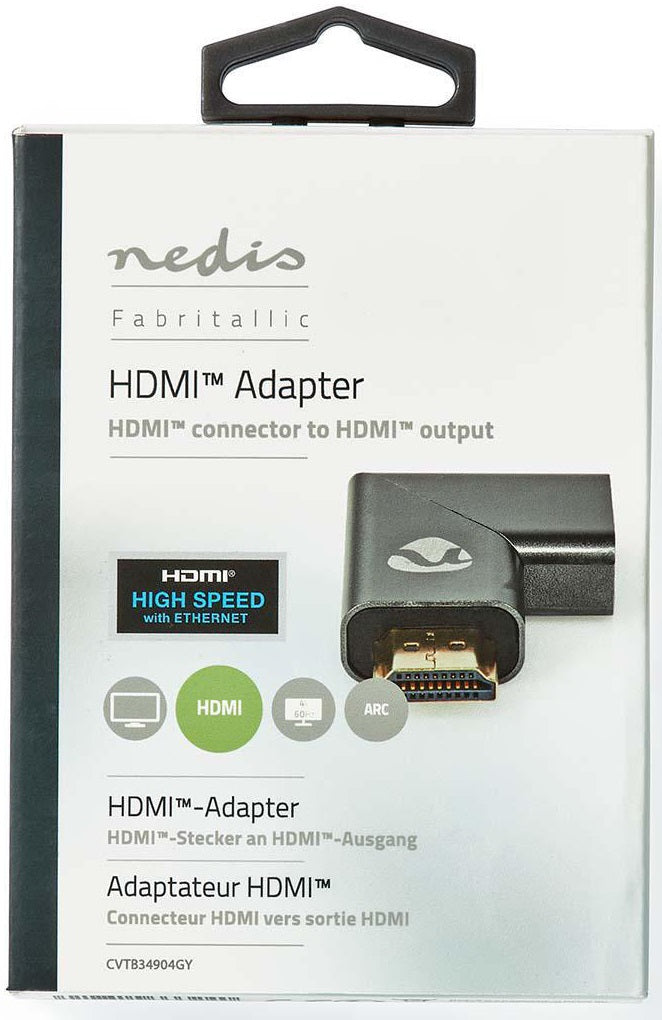 Adattatore HDMI maschio - femmina angolato 90° 4K 60Hz 5412810333240 CVTB34904GY ND1218