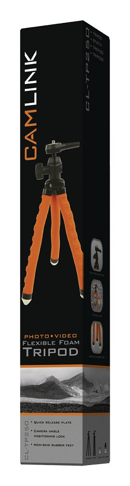 Minicavalletto Flessibile 27.5cm 1 kg Nero/Arancia Camlink CL-TP250 5412810183715 ND1575