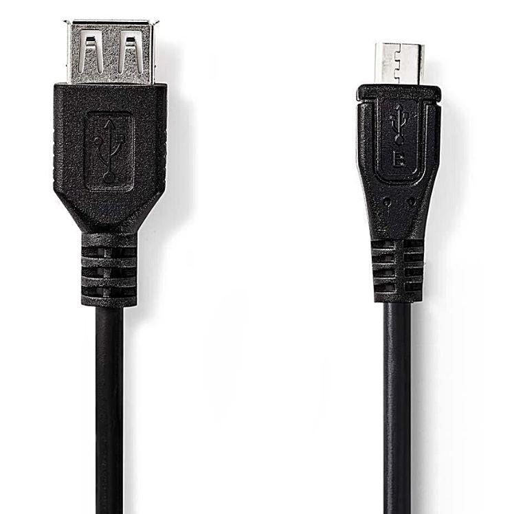 Cavo adattatore USB 2.0 femmina - microUSB 20cm