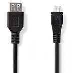 Cavo adattatore USB 2.0 femmina - microUSB 20cm 5412810275038 CCGP60570BK02 ND1701