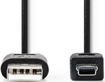 Cavo USB 2.0 A Maschio - Mini Maschio a 5 Pin 1m Nero CCGT60300BK10 5412810294466 NS1925