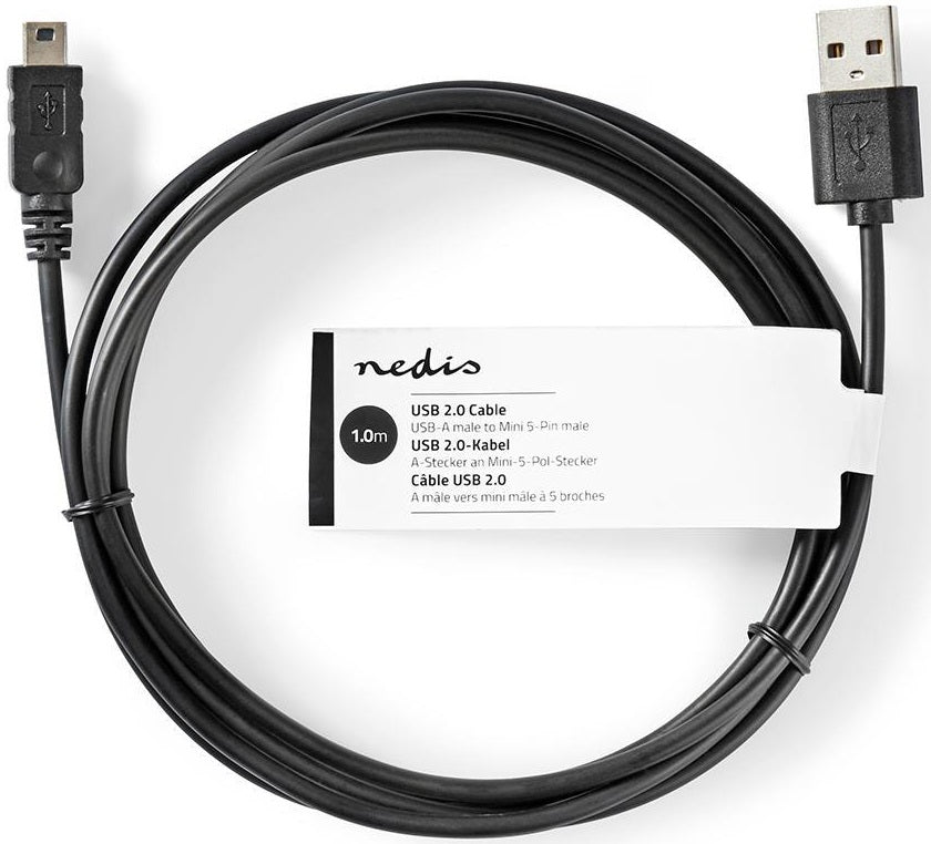 Cavo USB 2.0 A Maschio - Mini Maschio a 5 Pin 1m Nero CCGT60300BK10 5412810294466 NS1925