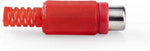 Connettore RCA femmina rosso confezione da 25 pezzi