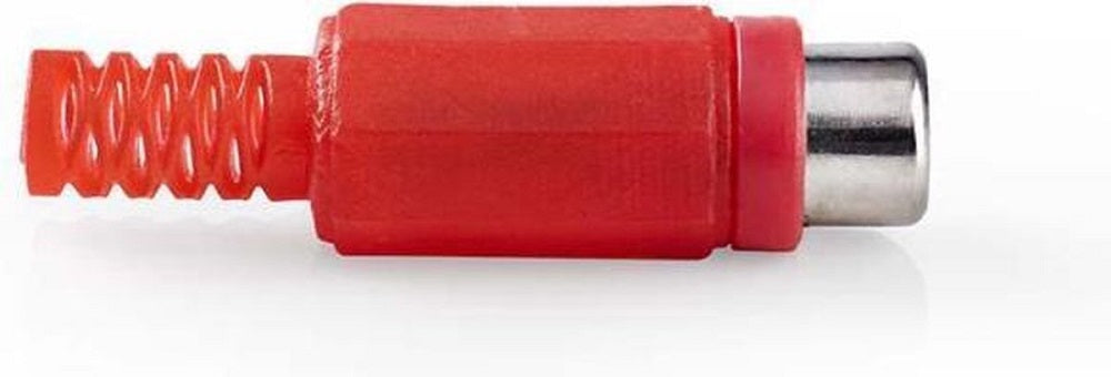 Connettore RCA femmina rosso confezione da 25 pezzi