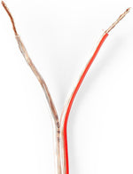 Cavo per Altoparlante 2x 0,75 mm2 15,0 m Avvolgibile Trasparente