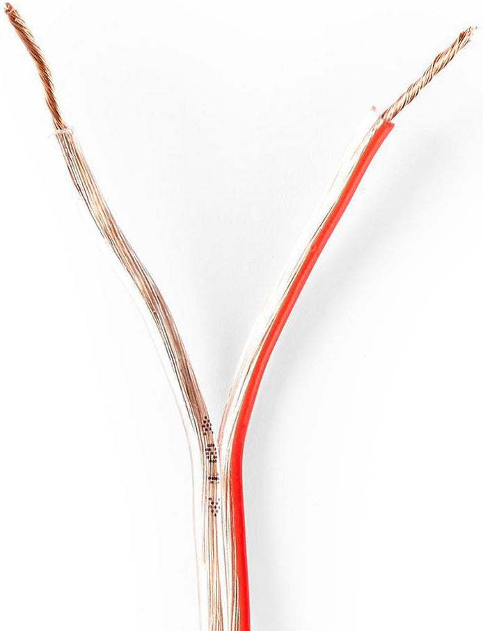 Cavo per Altoparlante 2x 0,75 mm2 15,0 m Avvolgibile Trasparente