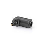 Adattatore Audio Ottico angolato 90° Maschio TosLink - Femmina TosLink 10 pezzi Nero CAGP25920BK 5412810298969 ND2296