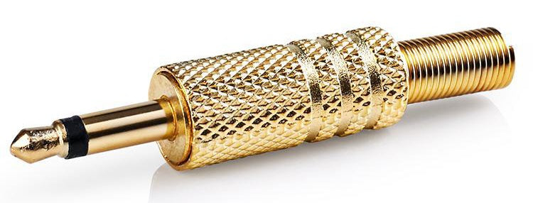 Connettore Jack Mono Maschio da 3,5mm confezione da 25 pezzi oro