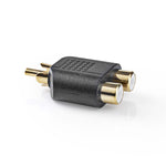 Adattatore subwoofer Maschio RCA - 2x Femmina RCA 10 pezzi Nero CAGP24940BKG 5412810298600 ND2313