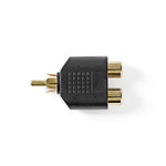 Adattatore subwoofer Maschio RCA - 2x Femmina RCA 10 pezzi Nero