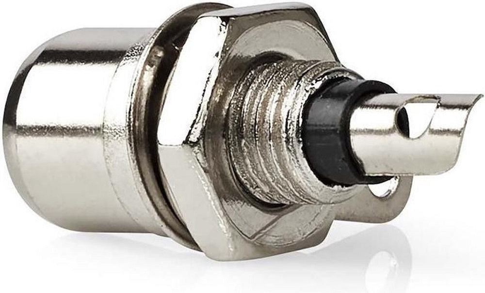 Connettore RCA maschio per cavo argento/nero confezione da 25