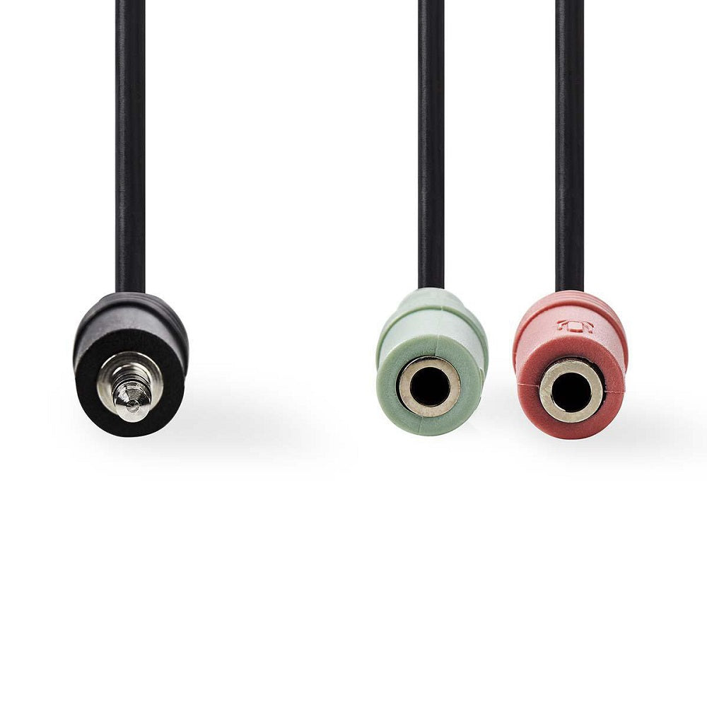 Cavo Audio Cuffia Maschio da 3,5mm-2x 3,5mm Femmina 0.2m  CAGP22150BK02 5412810281008 ND2593