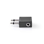 Adattatore Audio per Aereo 2x Maschio da 3,5mm-Femmina da 3,5mm confezione da 10 pezzi  CAGP22970BK 5412810298853 ND3774