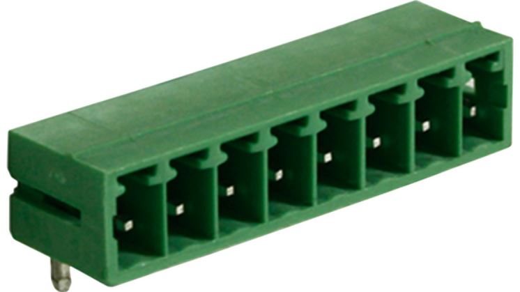 Connettore maschio, 8 Poli, 3.81mm Passo, 8A, 1.31mm², Angolo retto