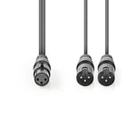 Cavo Audio XLR Bilanciato 2x Maschio a 3 Pin XLR-Femmina a 3 Pin XLR 1.5m COTH15020GY15 5412810295609 ND4988