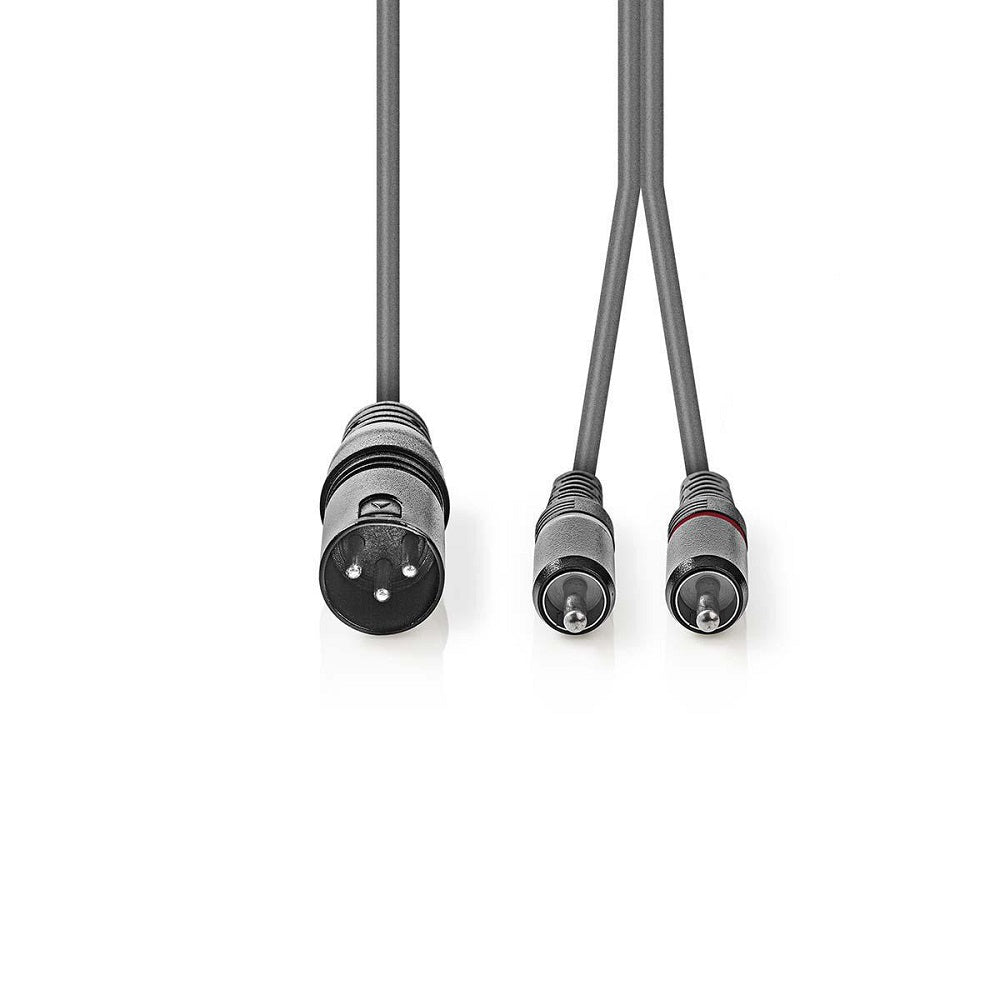 Cavo Audio XLR Maschio a 3 Pin XLR-2x Maschio RCA 3m COTH15200GY30 5412810295760 ND4996