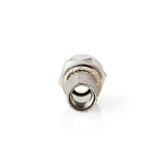 Connettore F Maschio Per Cavi Coassiali da 7,4mm | In lega di zinco | Argento | 25 pz.