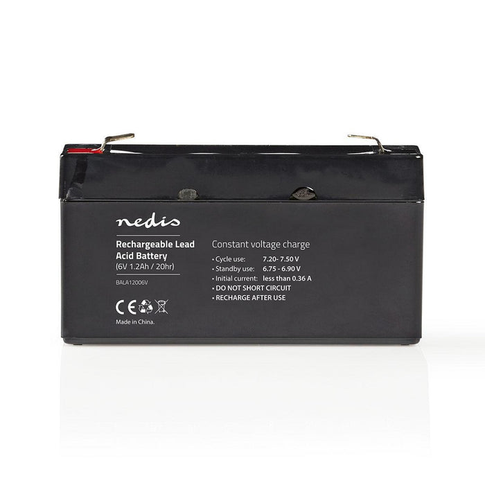 Batteria piombo-acido ricaricabile da 6V 1200mAh 97x24x52mm