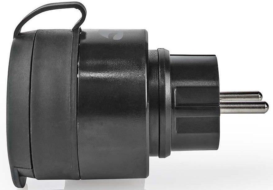 Presa Schuko Wi-Fi 10A 2500W massimo IP44 nera Nedis WIFIPO110FBK 5412810334025 ND5533