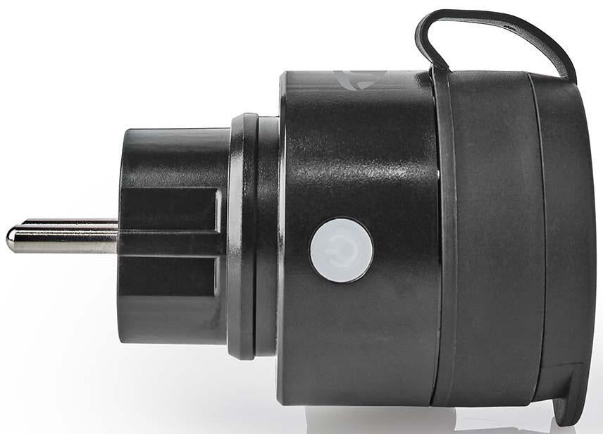 Presa Schuko Wi-Fi 10A 2500W massimo IP44 nera Nedis WIFIPO110FBK 5412810334025 ND5533