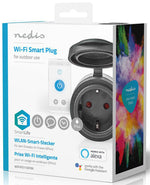 Presa Schuko Wi-Fi 10A 2500W massimo IP44 nera Nedis WIFIPO110FBK 5412810334025 ND5533