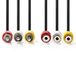 Cavo Video Composito 3x RCA maschio-3x RCA femmina 2m Nero CVGP24305BK20 5412810280285 ND5572