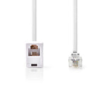 Prolunga per cavo di telecomunicazioni RJ11 maschio/femmina 10m  TCGP90205WT100 5412810296866 ND5932 Prolunga per cavo di telecomunicazioni RJ11 maschio/femmina 10m  TCGP90205WT100 5412810296866 ND5932