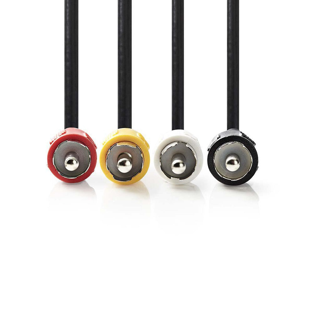 Cavo Video RCA 4x RCA maschio-maschio 2m nero VLVP24400B20 5412810187034 ND6740