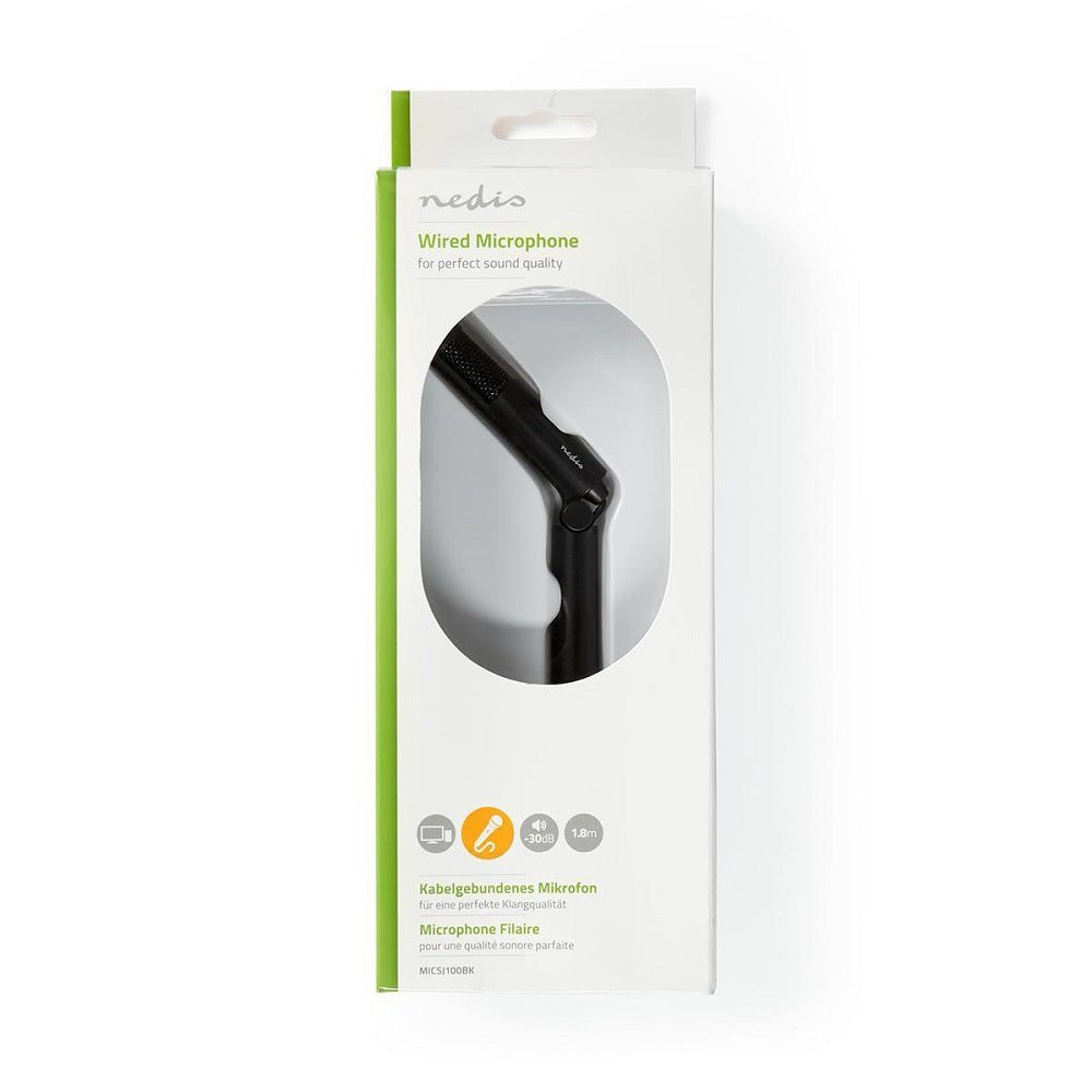 Microfono Desktop/Notebook/Smartphone/Tablet  con cavo jack 3,5 mm MICSJ100BK 5412810323692 ND6746