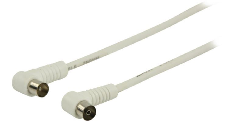 Cavo coassiale angolato 25m bianco Valueline