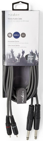 Cavo audio stereo 2x 6,35 mm maschio - 2x maschio RCA Placcato nickel 3m COTH23320GY30 5412810295340 ND6905