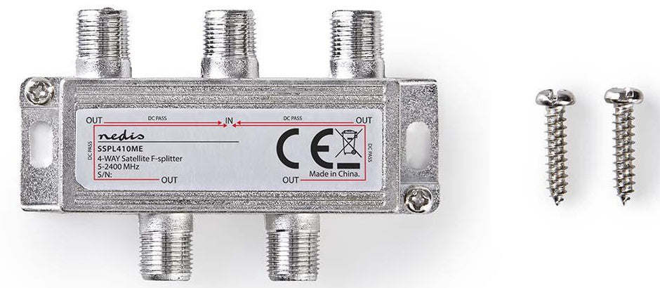 Splitter Satellitare 5-2400 MHz 11.5 dB IN:1/ OUT: 4  75 Ohm