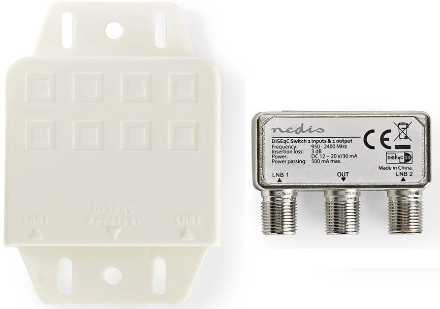 Interruttore DiSEqC 2-1 Connettore F 950-2400MHz SSWI200WT 5412810298303 ND7150