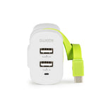 Caricabatterie USB Type C 2 uscite 2.4A-1A Sweex