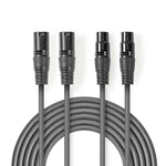 Cavo Audio XLR Bilanciato 2x Maschio a 3 Pin- 2x Femmina a 3 Pin 5m COTH15030GY50 5412810295708  ND8055