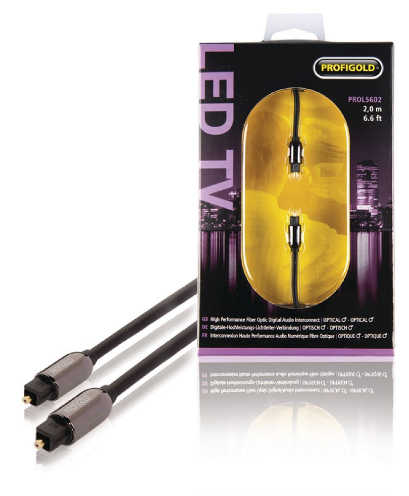 Cavo Audio Digitale Toslink Maschio 2m Antracite PROL5602 8717587052040 ND8067