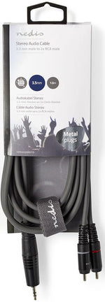 Cavo audio stereo 3,5 mm maschio-2x maschio RCA 1.5m COTH22200GY15 5412810295203 ND9074