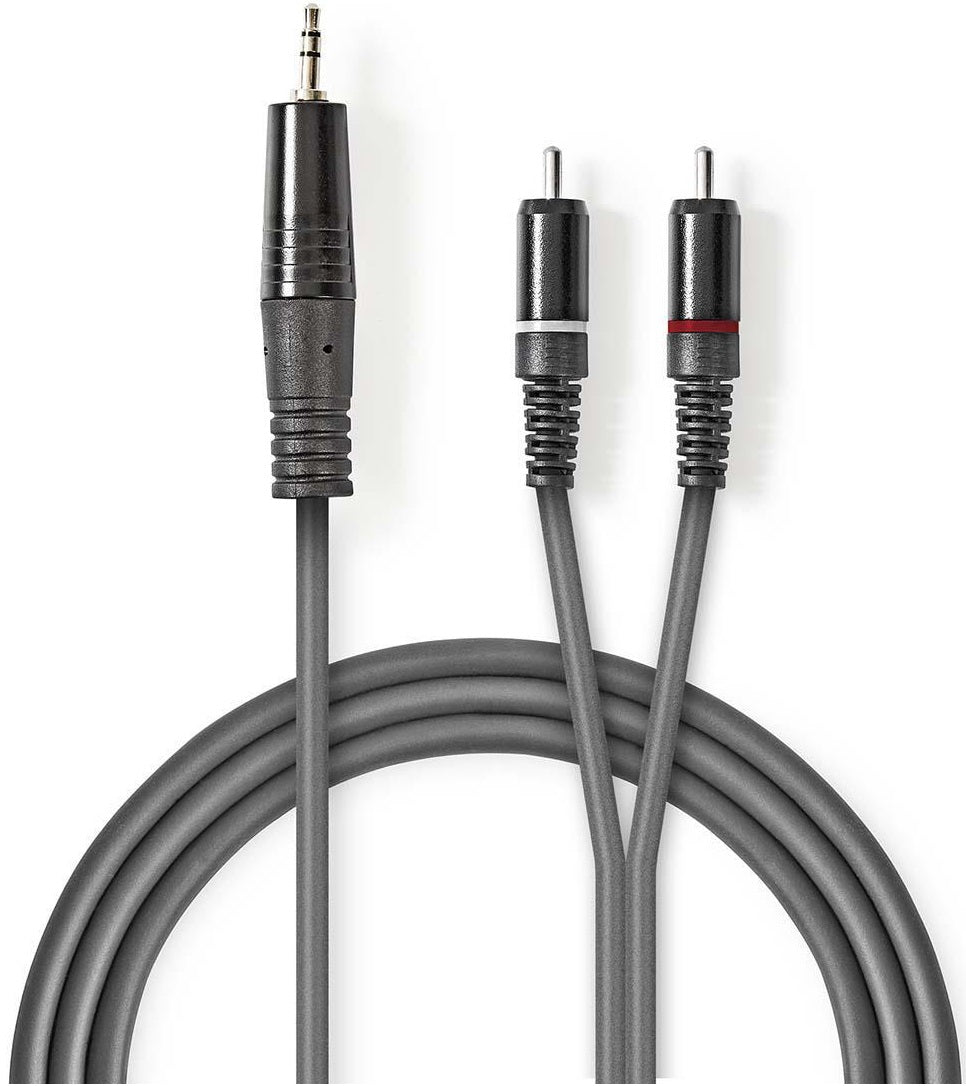 Cavo audio stereo 3,5 mm maschio-2x maschio RCA 5m