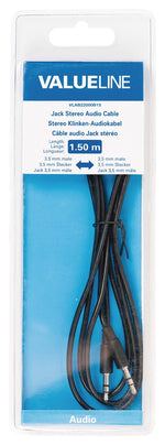 Cavo audio stereo Maschio da 3.5 mm 1.50m nero VLAB22000B15 5412810192274 ND9530