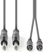 Cavo audio stereo 2x 6,35 mm maschio - 2x maschio RCA 5m COTH23320GY50 5412810295357 ND9554