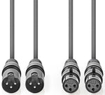 Cavo Stereo bilanciato 2XLR 3-Pin Maschio-Femmina 1.5m COTH15030GY15 5412810295692 ND9655