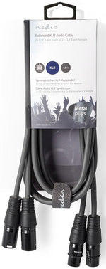 Cavo Stereo bilanciato 2XLR 3-Pin Maschio-Femmina 1.5m COTH15030GY15 5412810295692 ND9655
