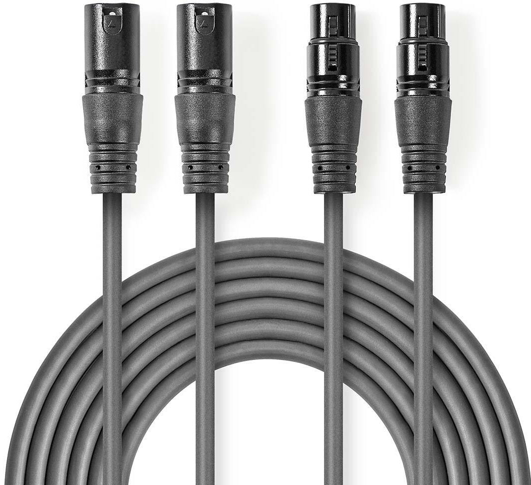 Cavo Stereo bilanciato 2XLR 3-Pin Maschio-2XLR 3-Pin Femmina 1.5m Sweex