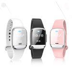 Braccialetto repellente per zanzare a onde ultrasoniche M20 per esterni con orologio e test della temperatura corporea, M20 (Black), M20 (Pink), M20 (White)